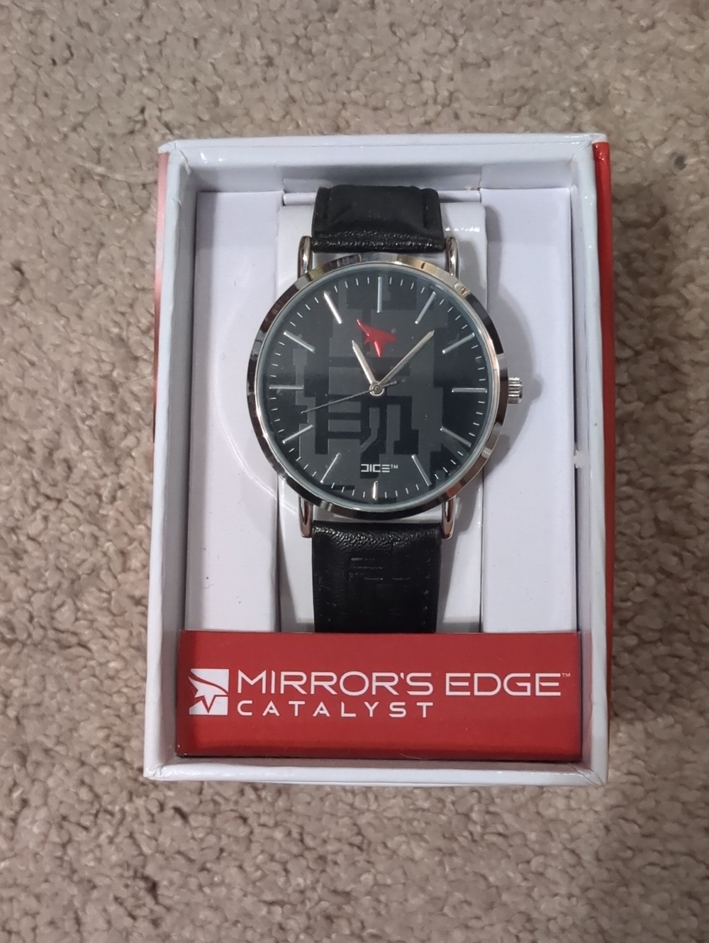NIB Mirror's Edge Catalyst Black Leather Watch